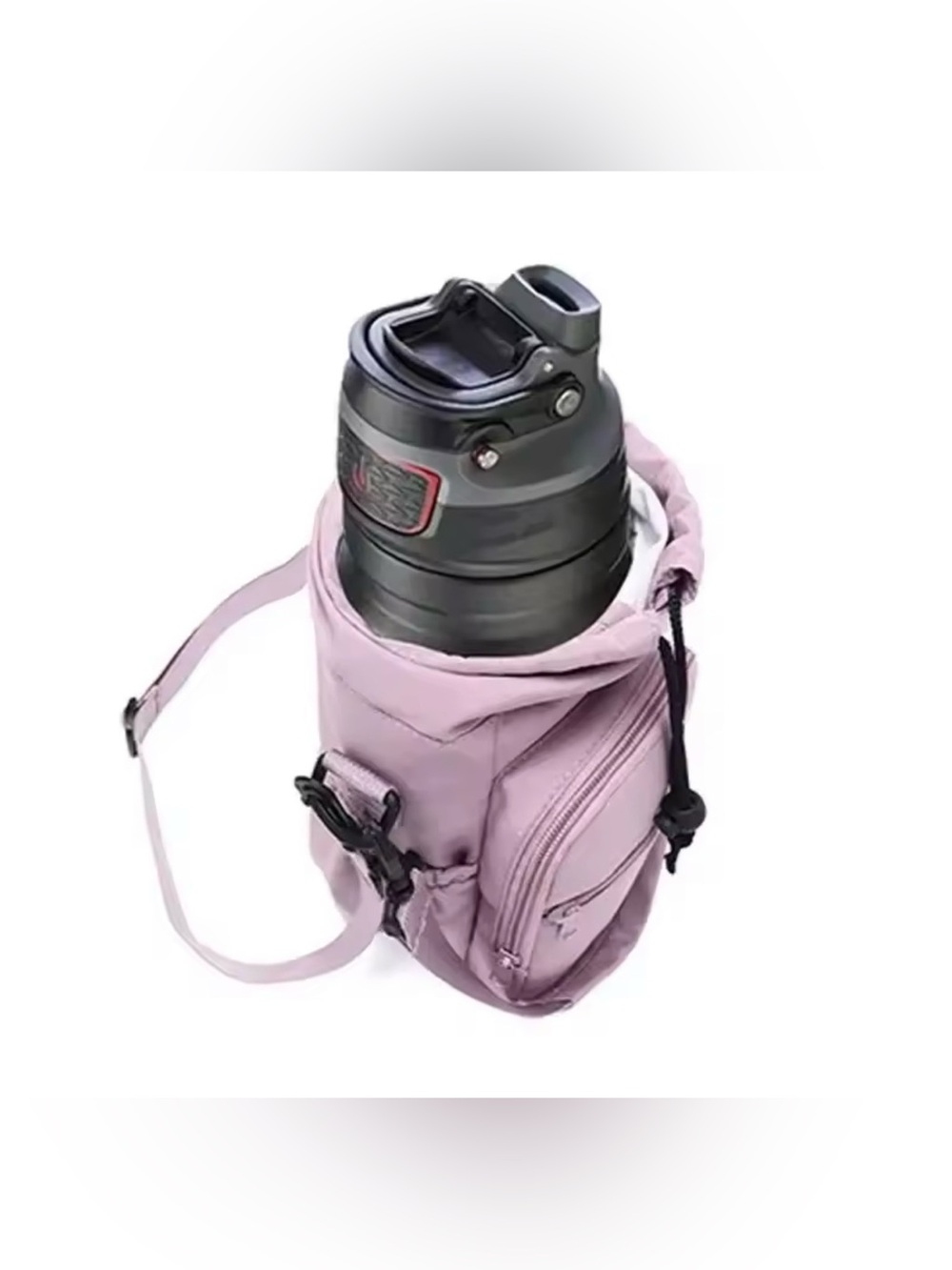 Light Lavender Crossbody Backpack Water Bottle Carrier Support